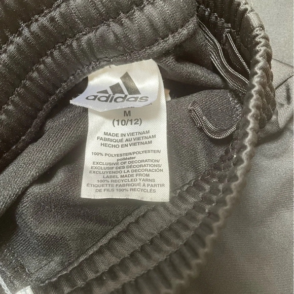 Boys Adidas Black/White Track Suit Medium 10/12-Pants & Zip Up Jacket - Picture 8 of 9